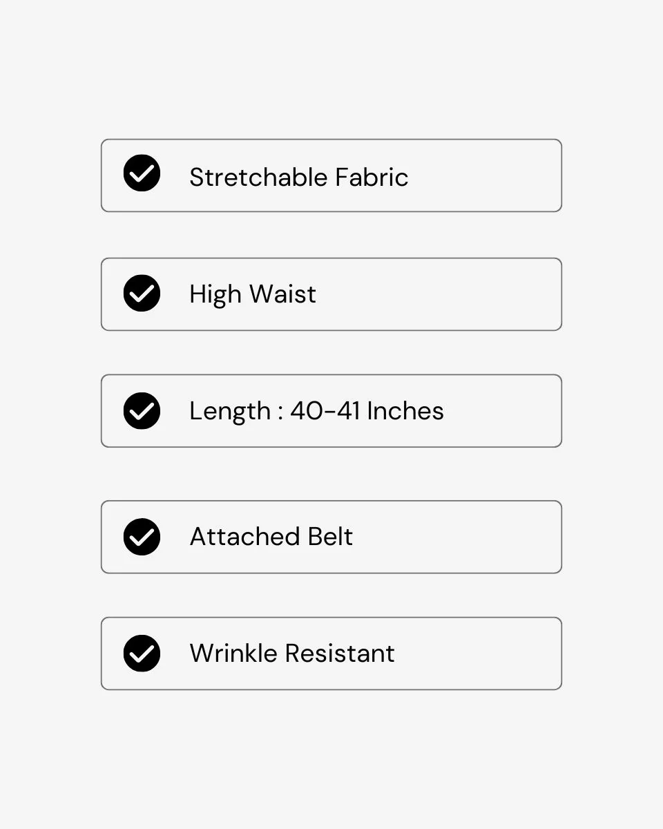 Belted Tapered Pants With Belt - Maroon - Image 5