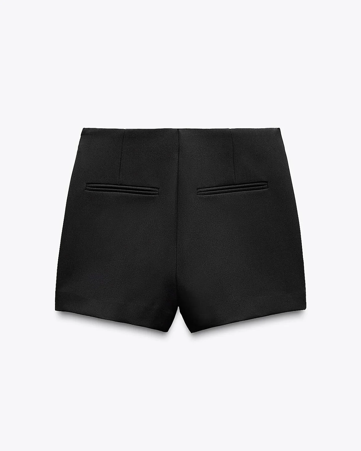 Black Asymmetric Wrap On Skort - Image 4
