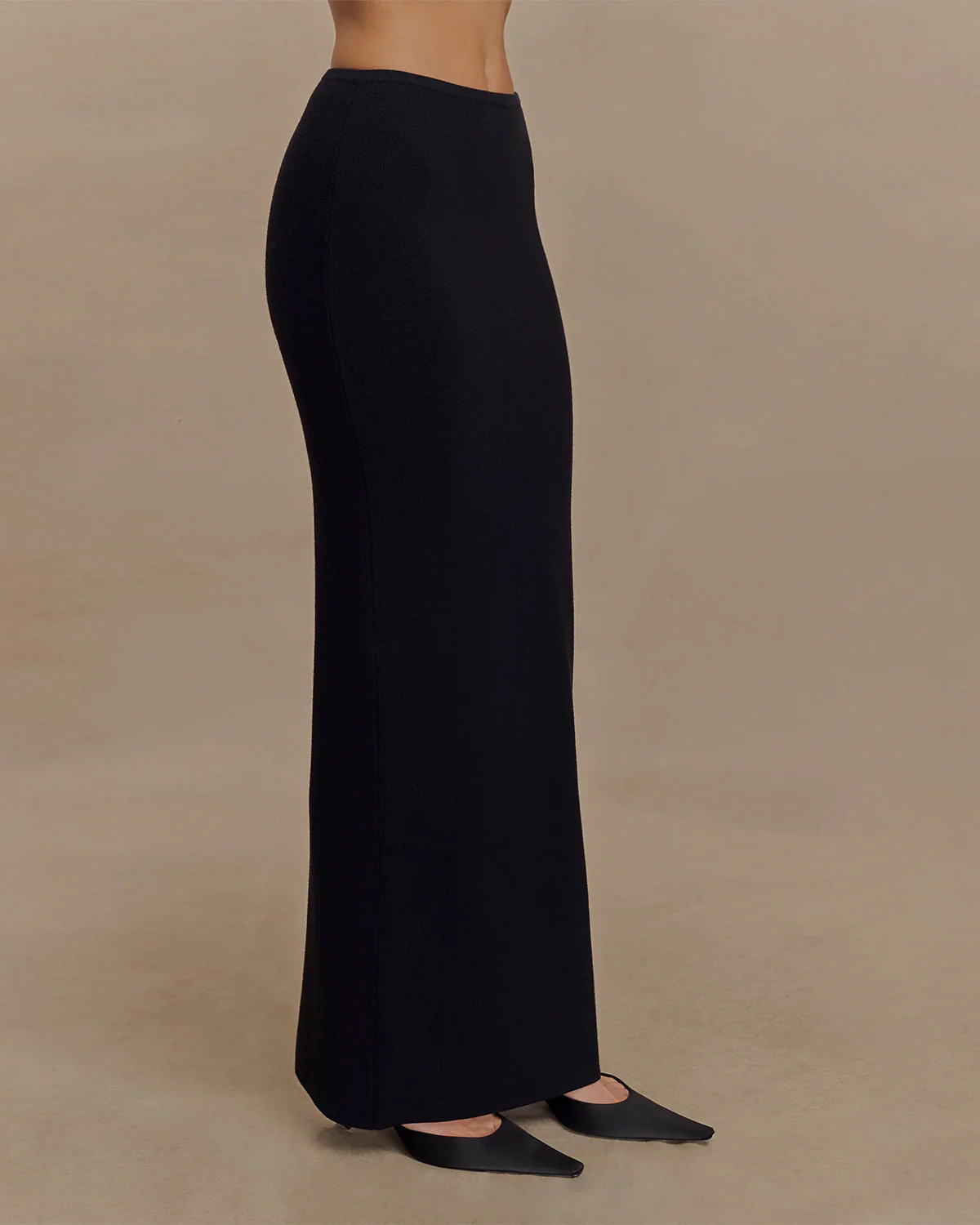 Black Belted Top and Pencil Skirt Co Ord Set - Image 5