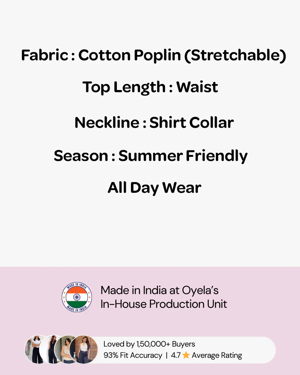 Black Waist Fitted Cotton Shirt - Image 6