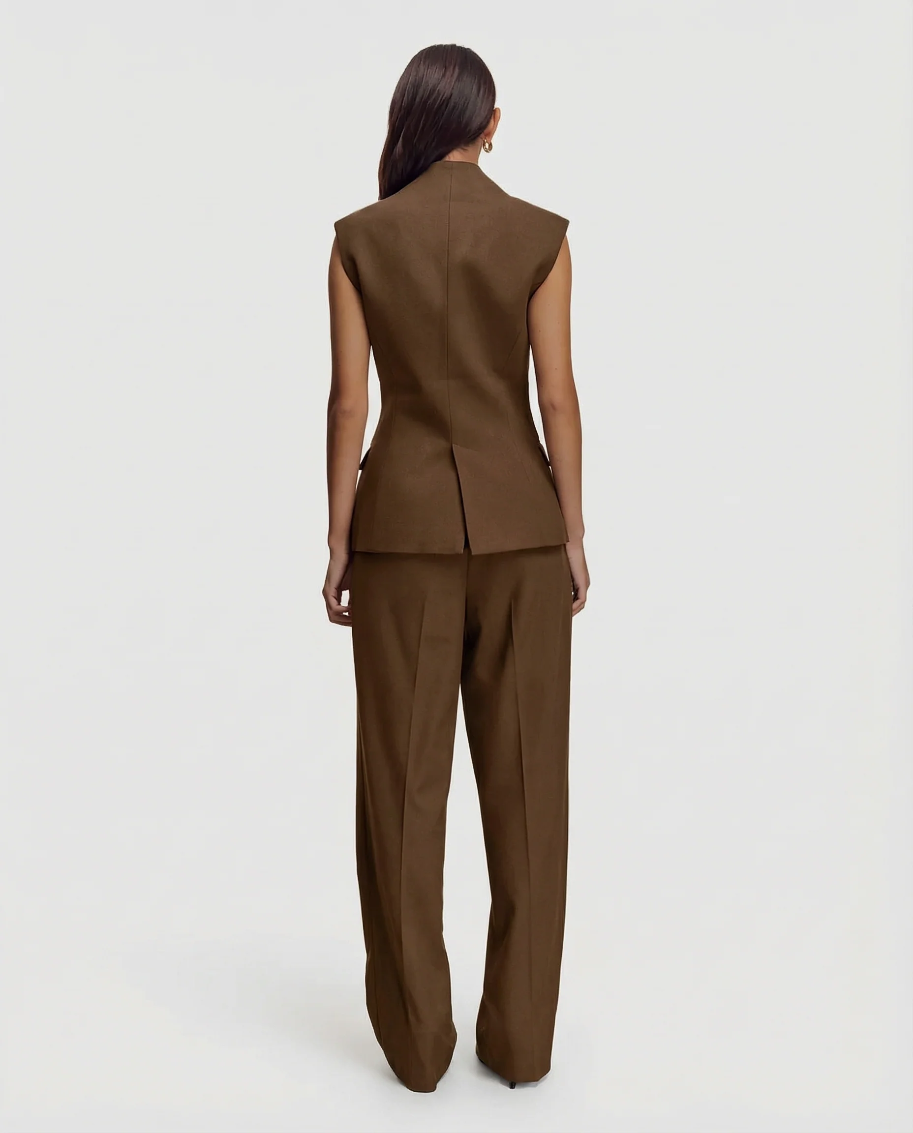 Brown Waist Coat Suit Set - Image 5