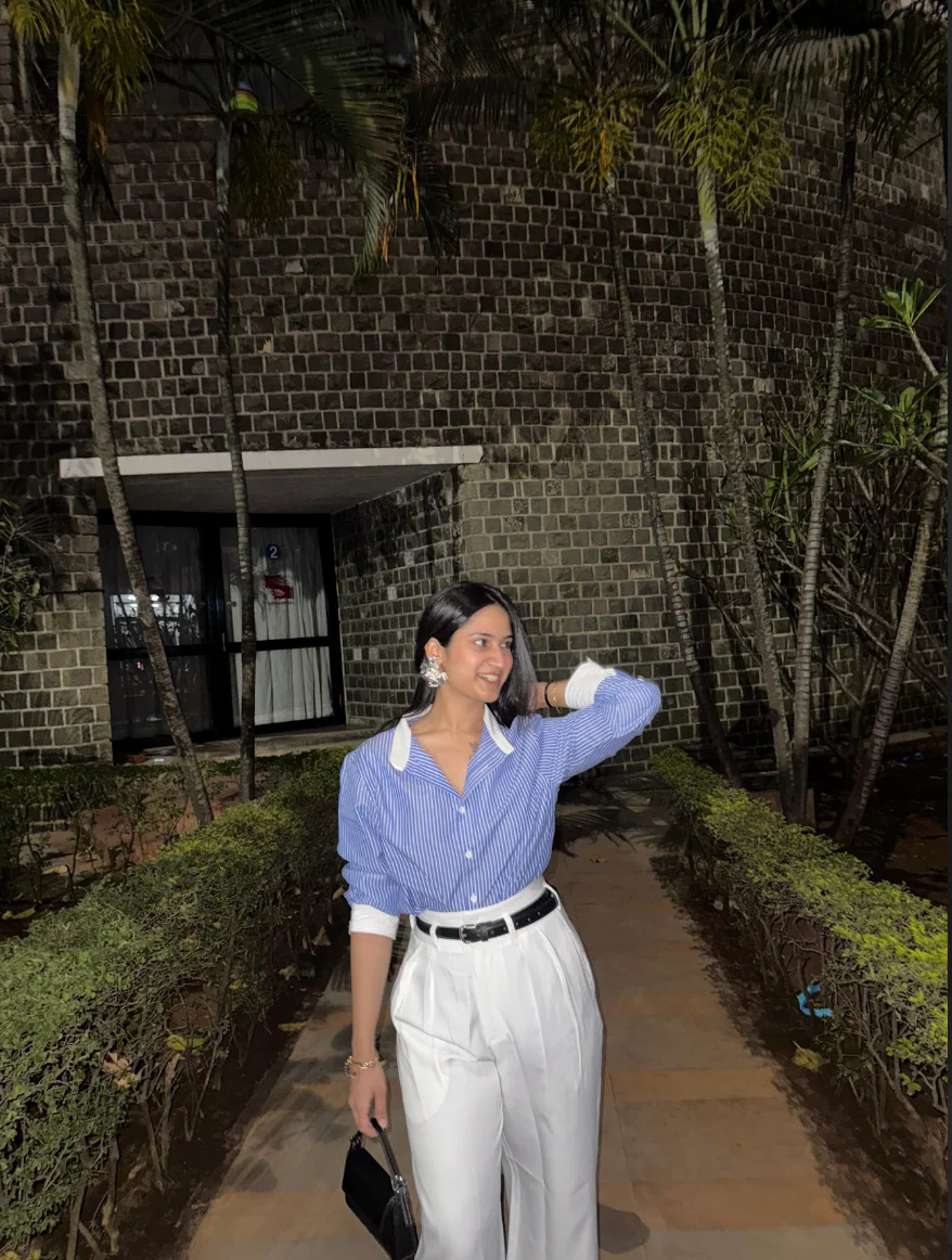 Color Block Pinstripes Shirt - Image 10