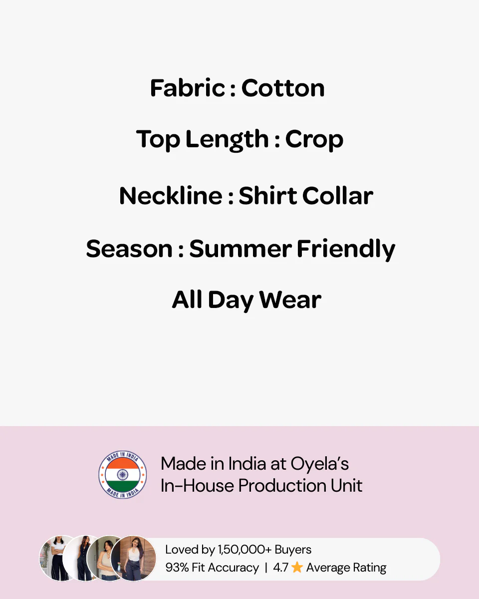Pinstripes Crop Shirt - Cotton - Image 7