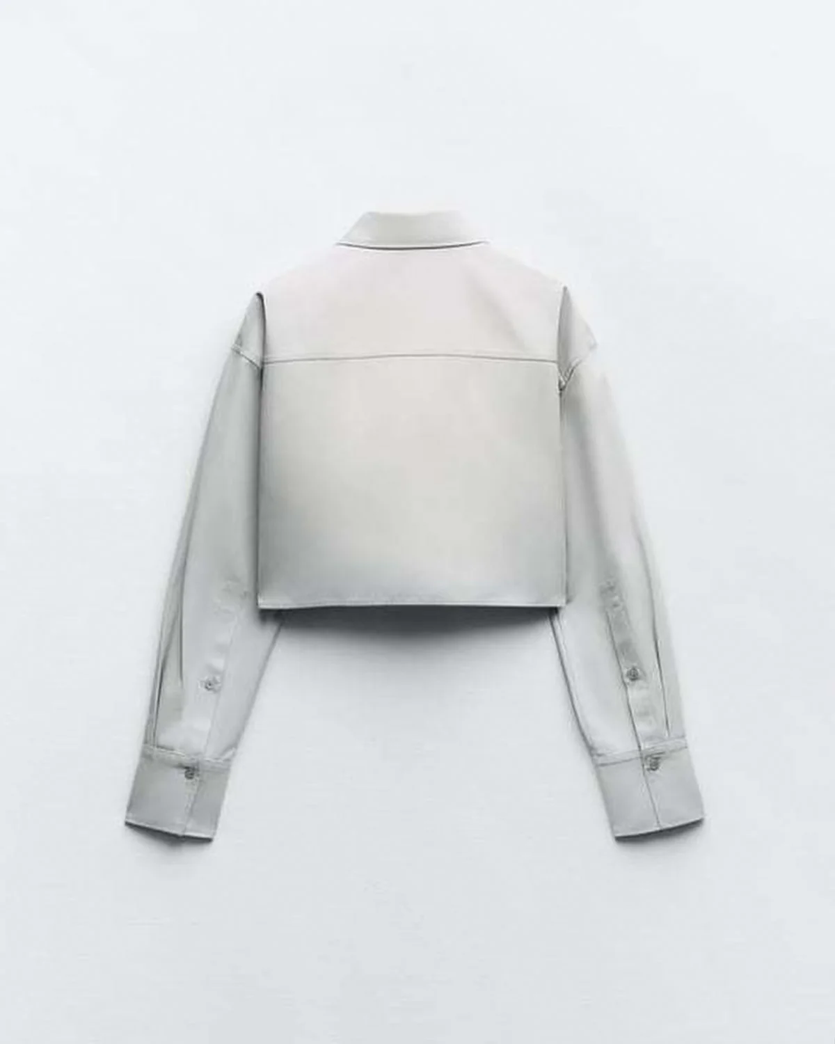 Flap Pocket Crop Shirt - Image 4
