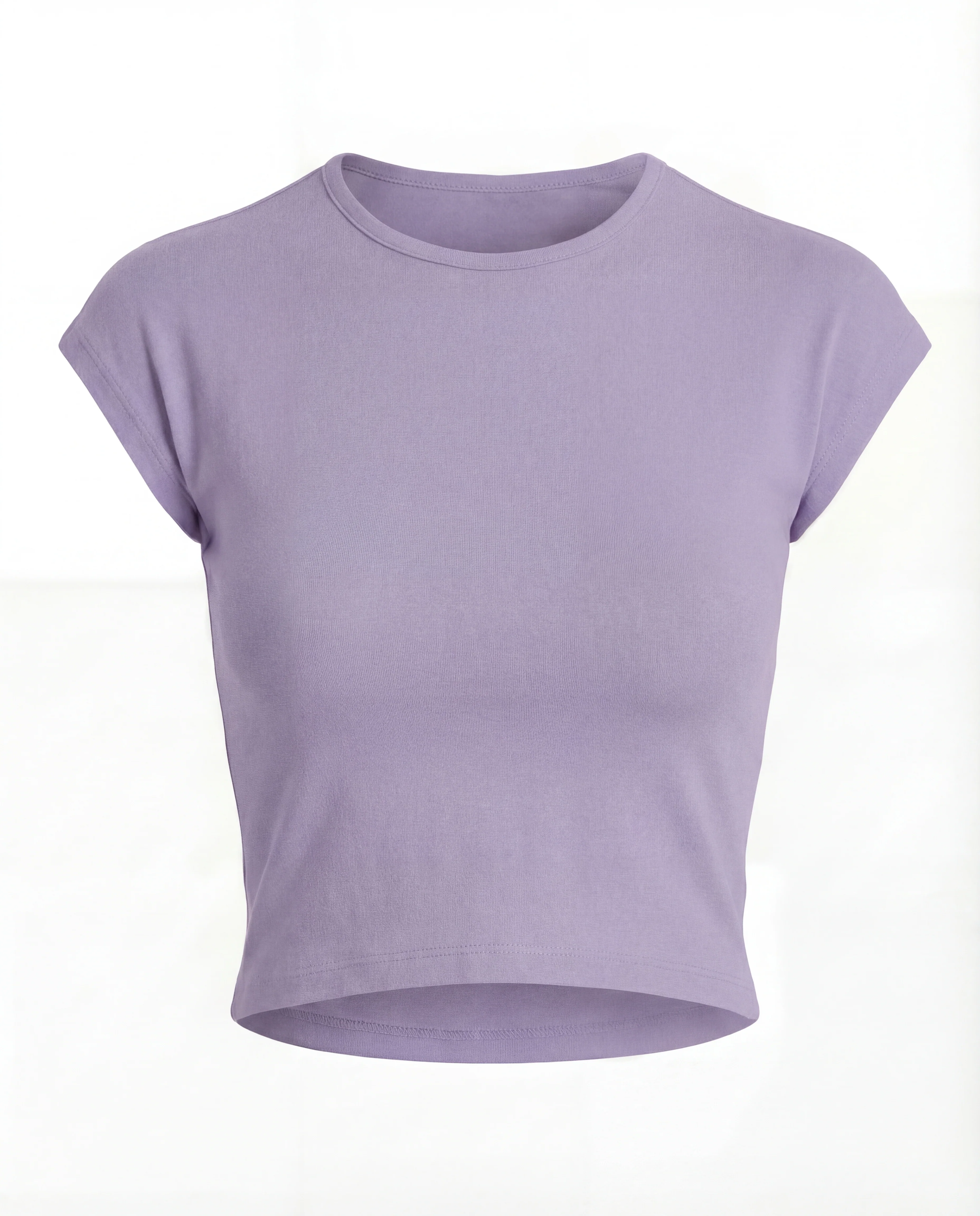 Lavender Ribbed Fitted Top - Image 4