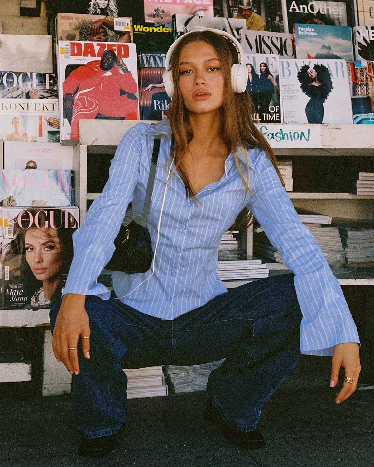 Pinstripes Flared Sleeves Shirt - Image 3