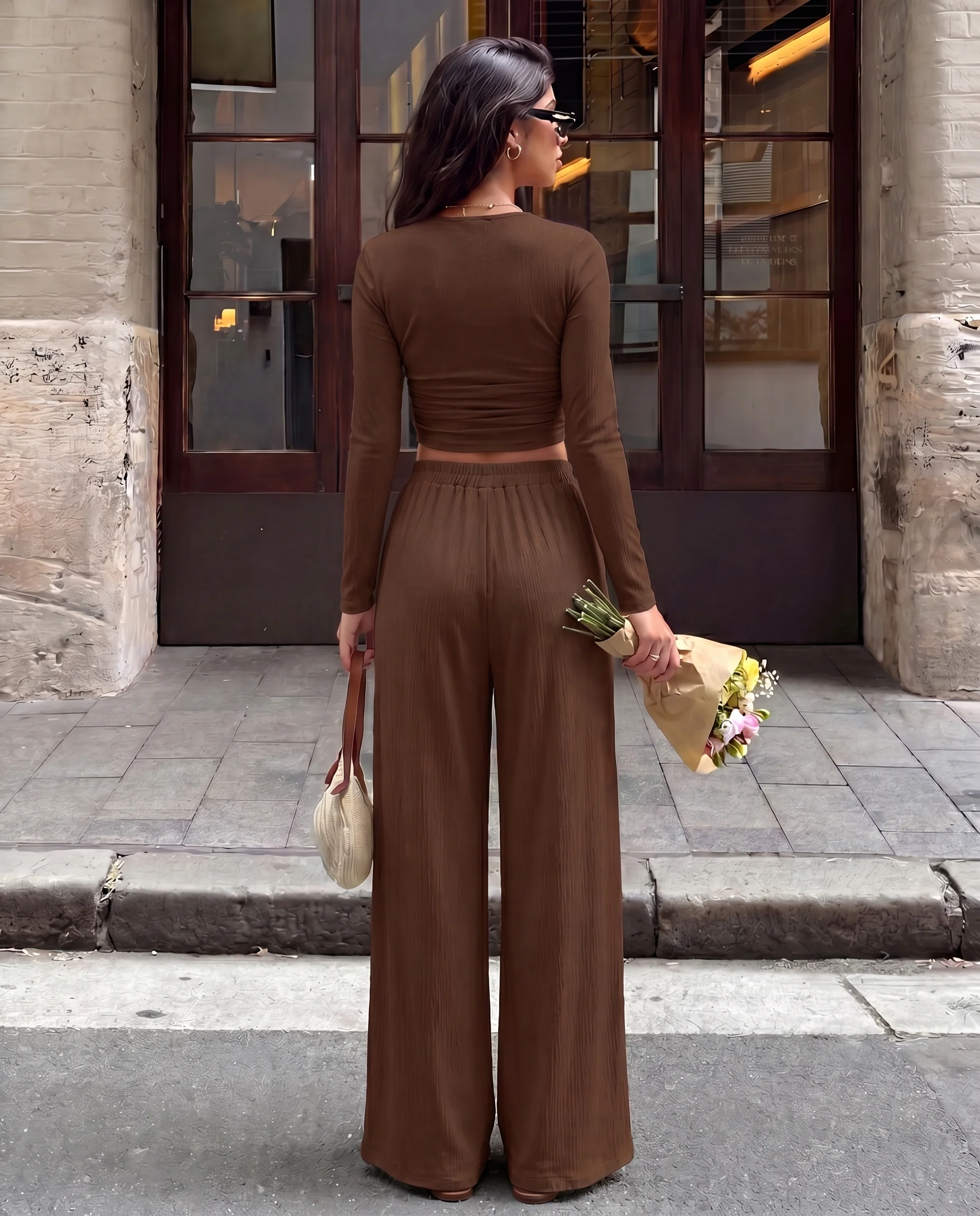Ribbed Ruched Co Ord Set - Image 4