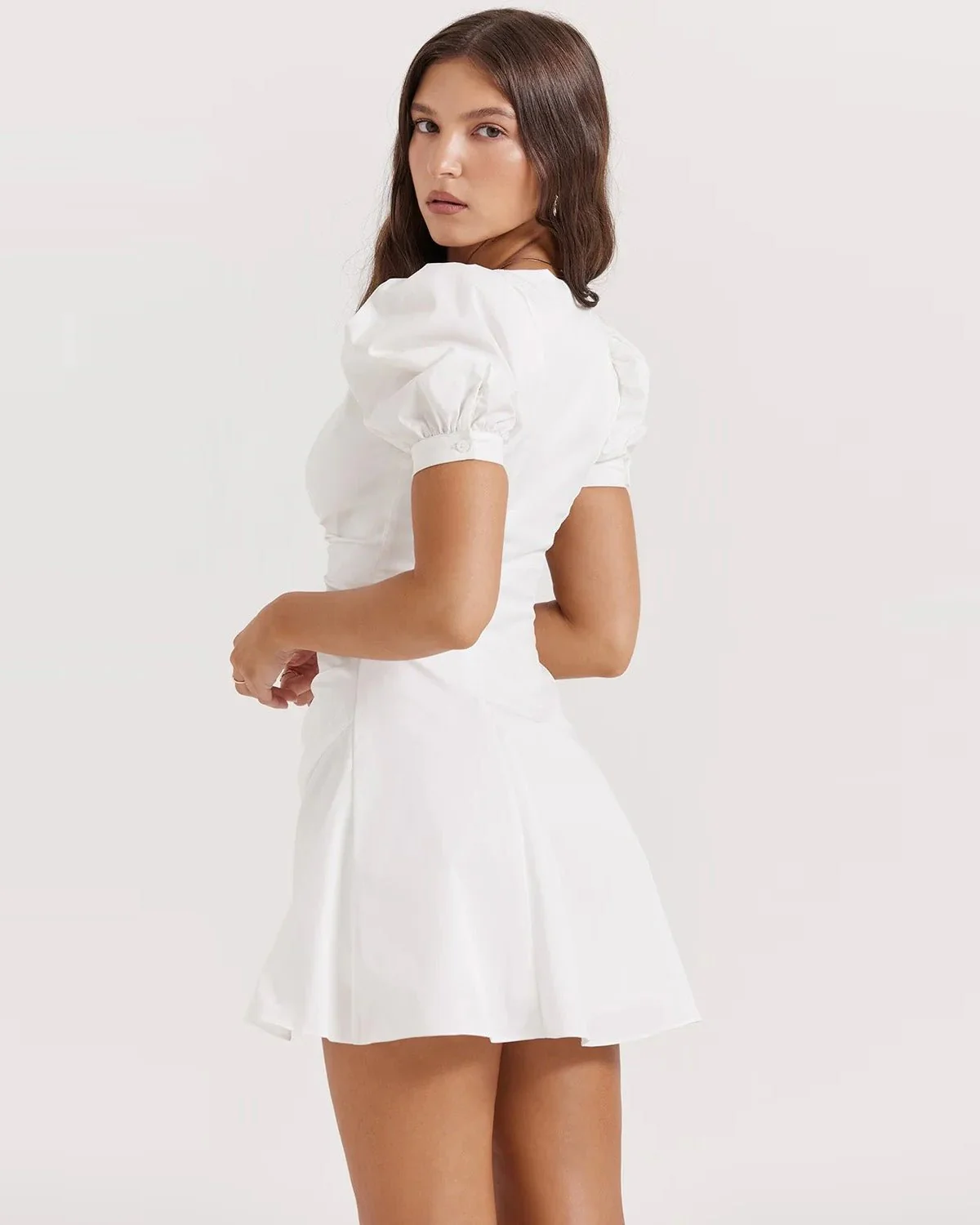 The Short White A-Line Dress - Image 3
