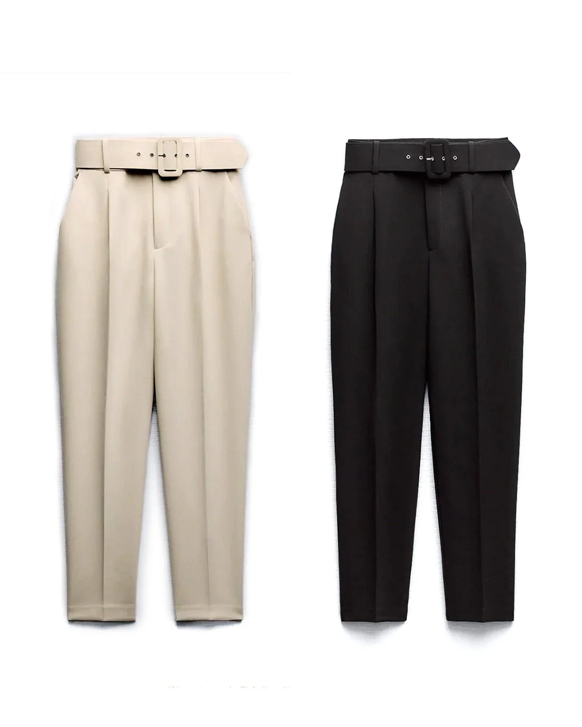 Set Of Two Belted Stretchable Pants - Image 4