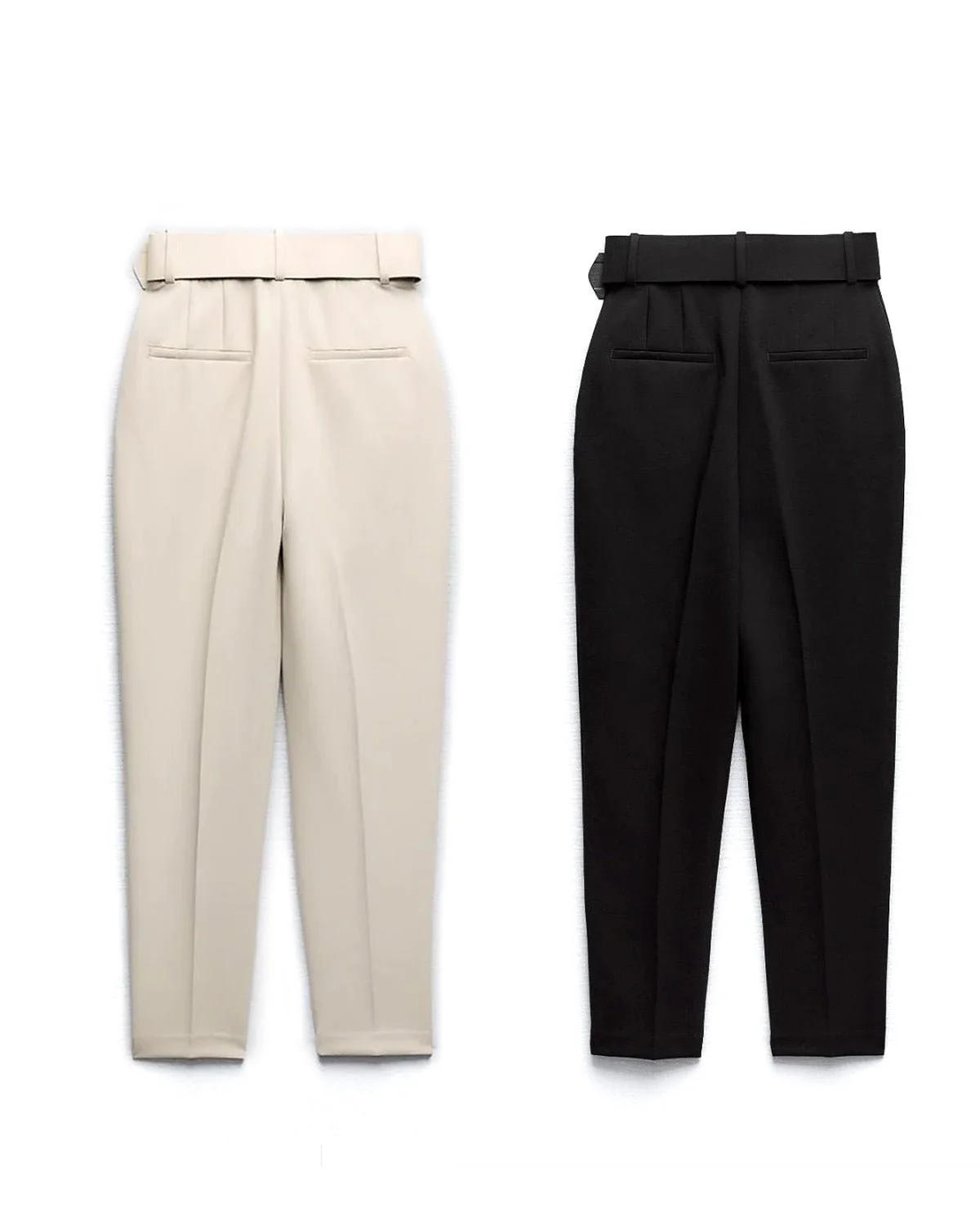 Set Of Two Belted Stretchable Pants - Image 5