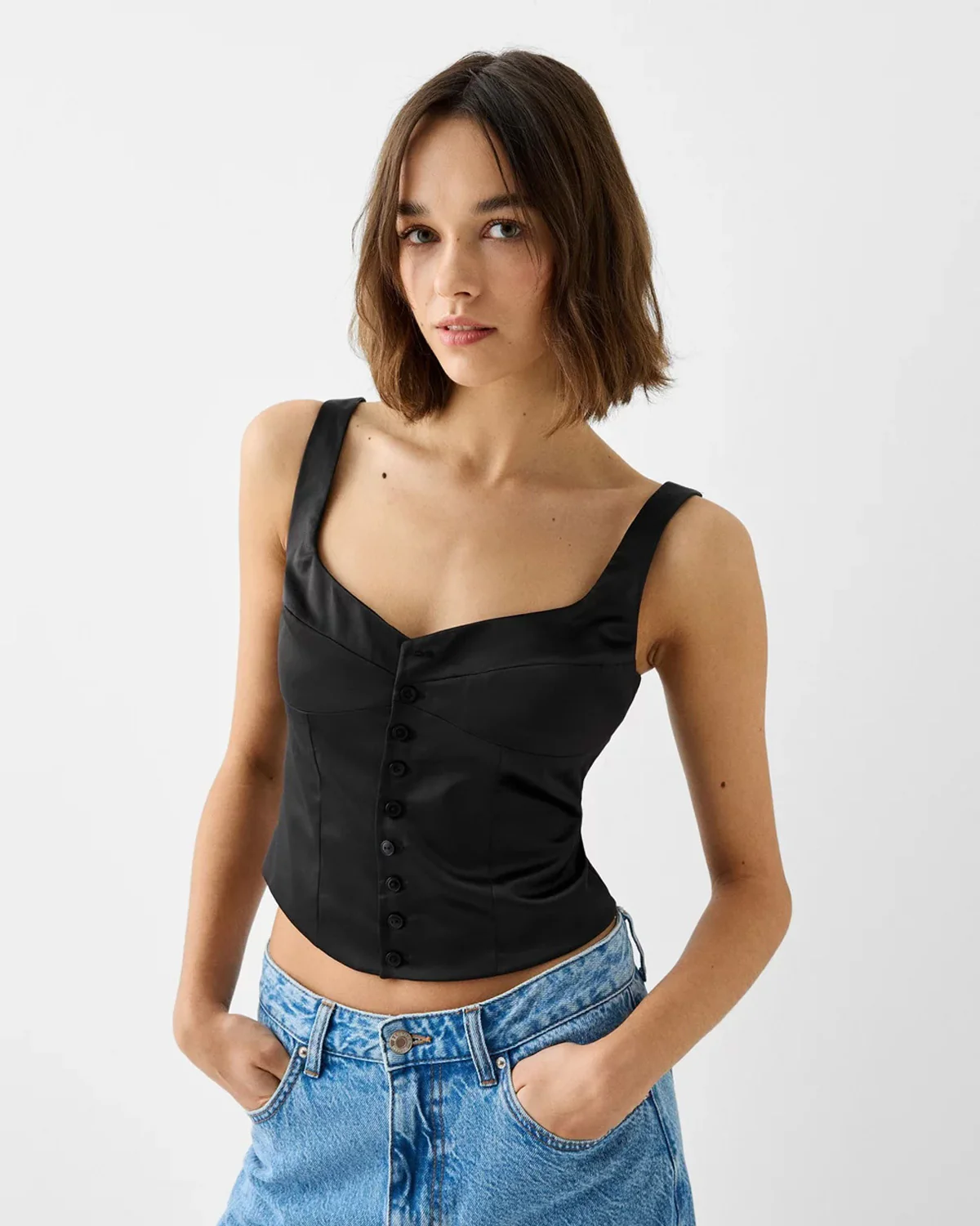 Set of Two Button Down Fitted Top - Image 4