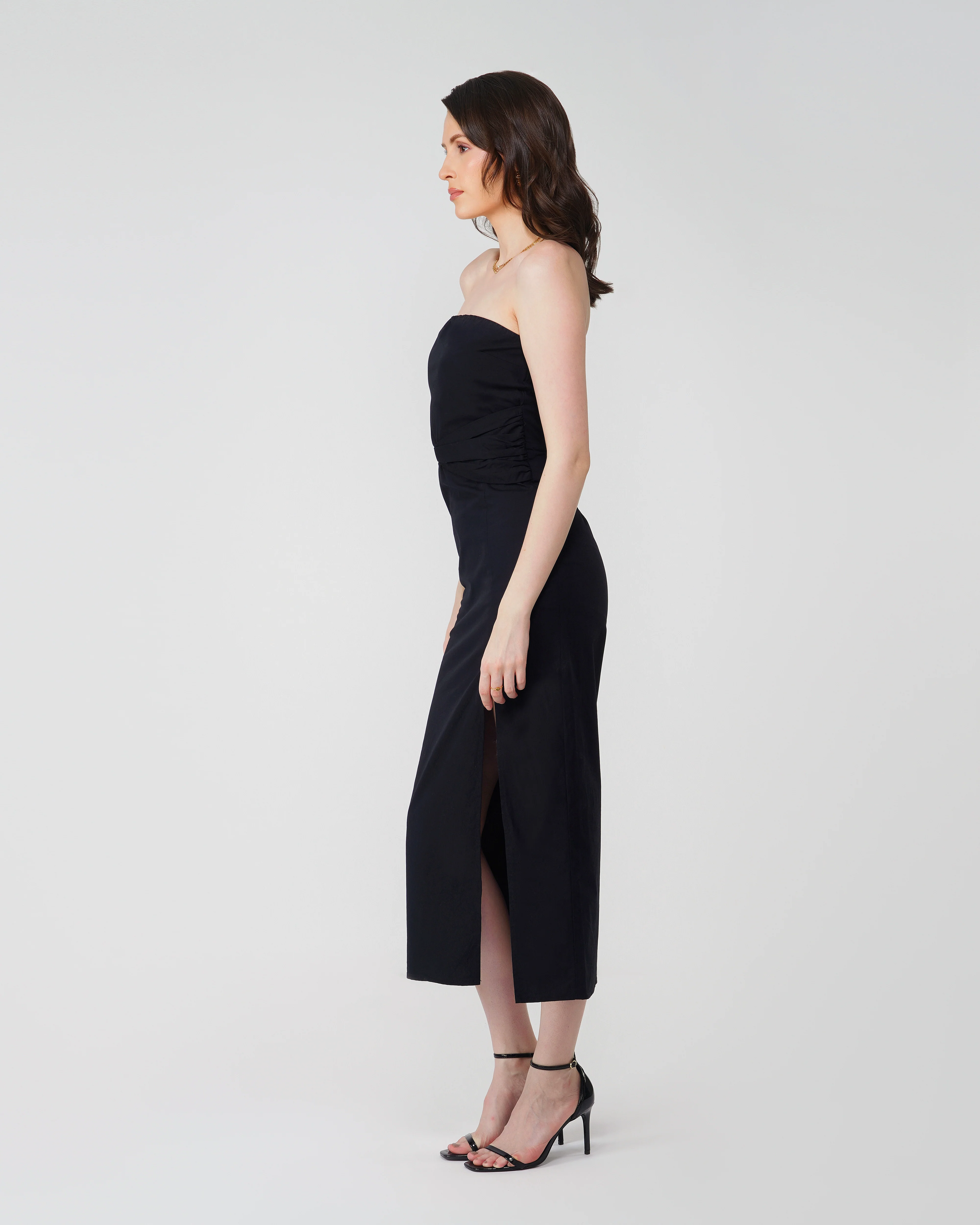 Strapless Slit Dress - 100% Cotton - Image 4