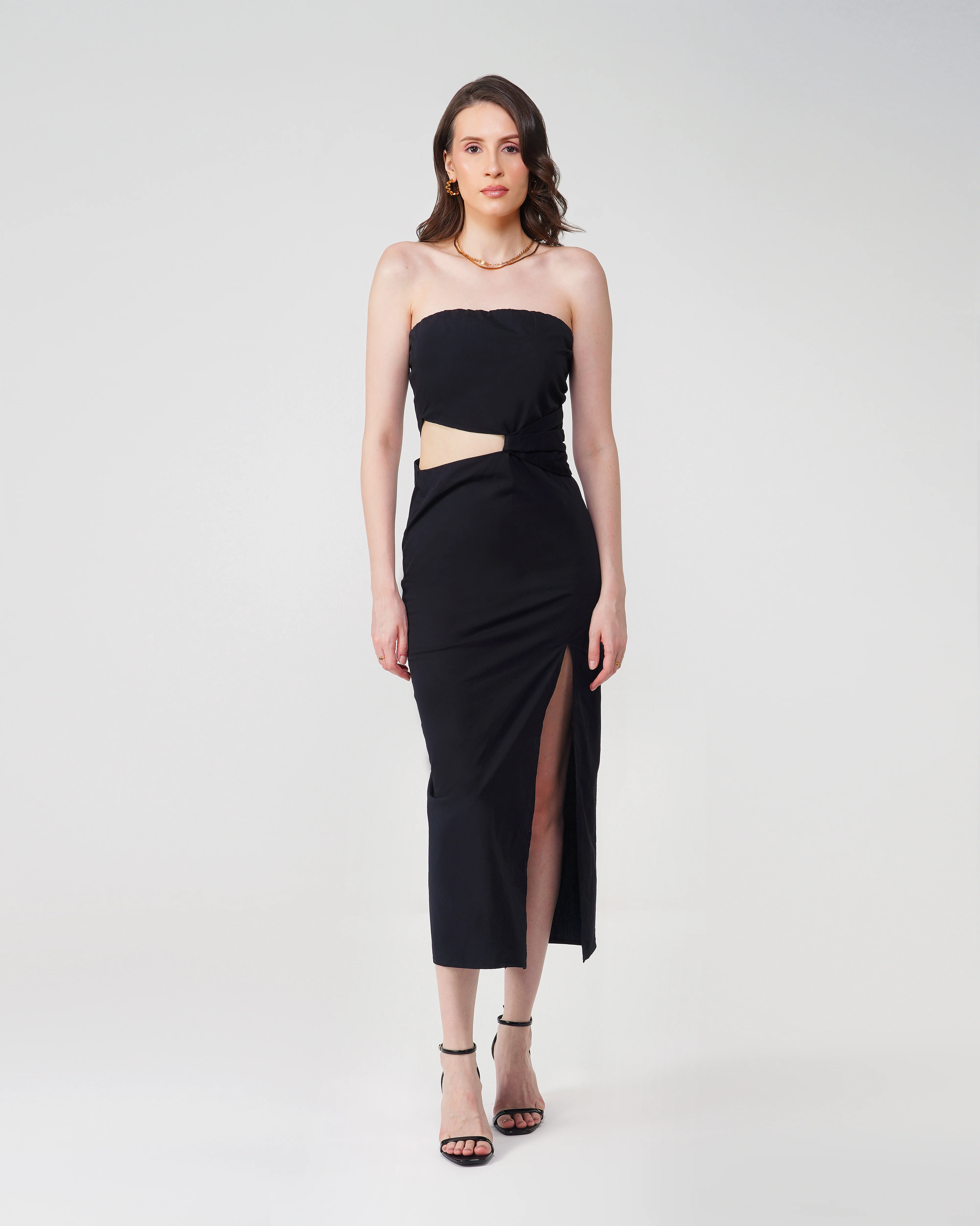 Strapless Slit Dress - 100% Cotton - Image 6